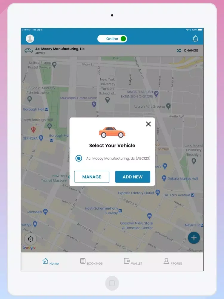 Lynkup Transport Driver iPad  स्क्रीनशॉट