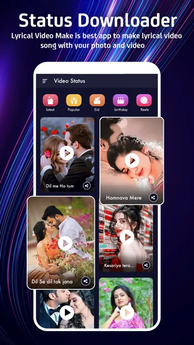 Capturas de pantalla de Status Video Maker