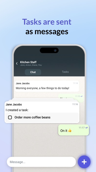 Tangkapan skrin Work App: Chat & Share Tasks