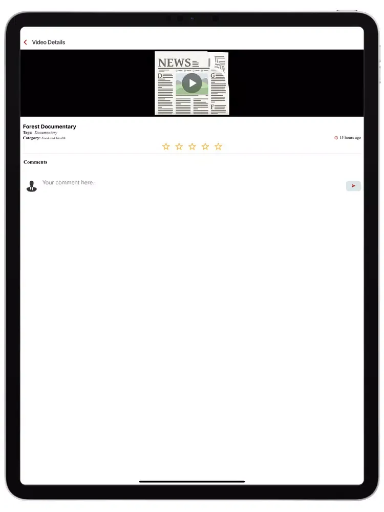 Tangkapan skrin Israeli News Live iPad 