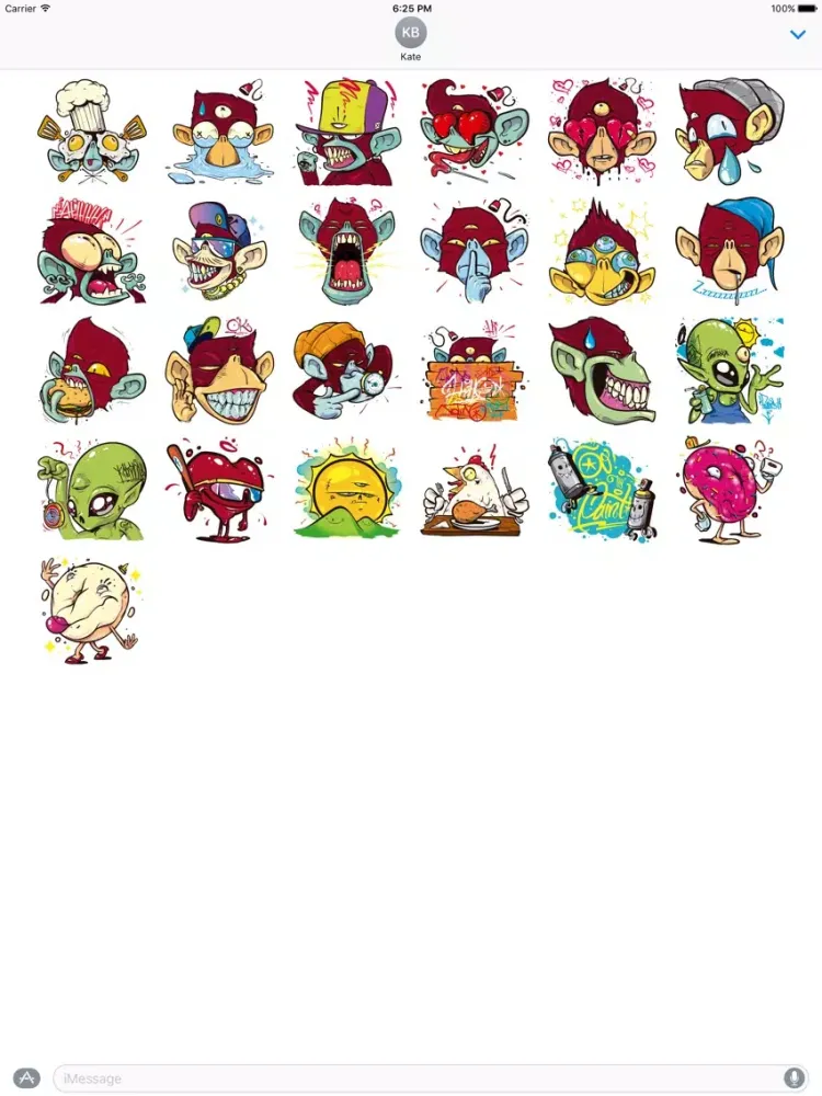 Capturas de tela do Funky Monkey Stickers iPad 