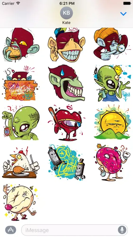 Capturas de tela do Funky Monkey Stickers