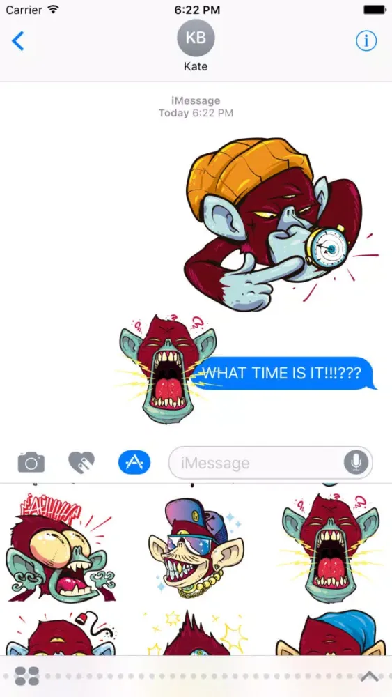 Capturas de tela do Funky Monkey Stickers