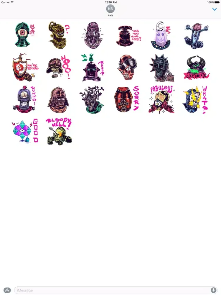 Capturas de tela do Knight Time Stickers iPad 