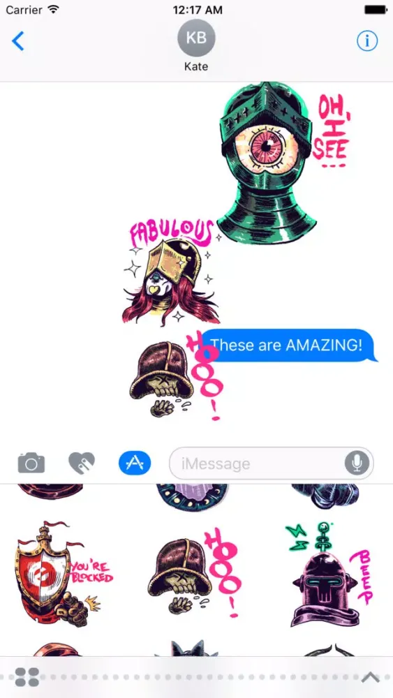 Capturas de tela do Knight Time Stickers