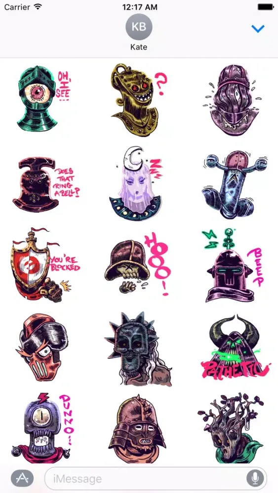 Capturas de tela do Knight Time Stickers