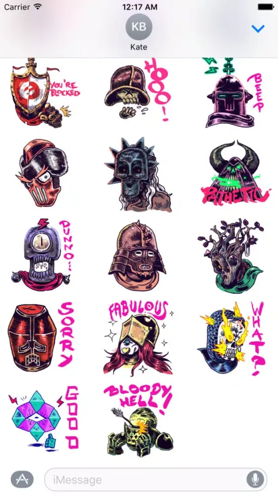 Capturas de tela do Knight Time Stickers