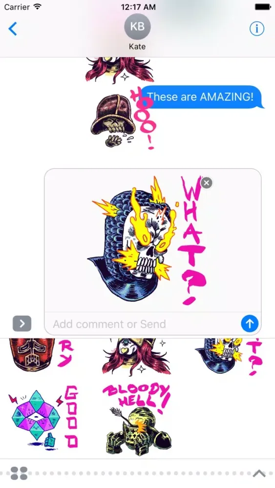 Capturas de tela do Knight Time Stickers