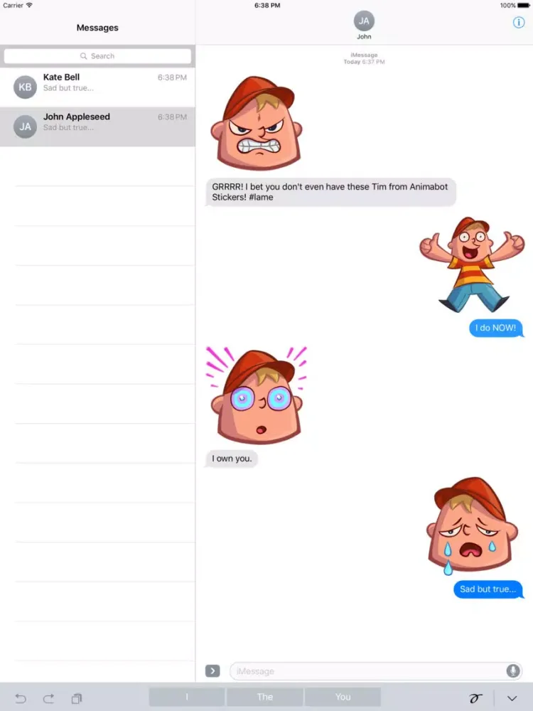 Tim from Animabot iPad Screenshots