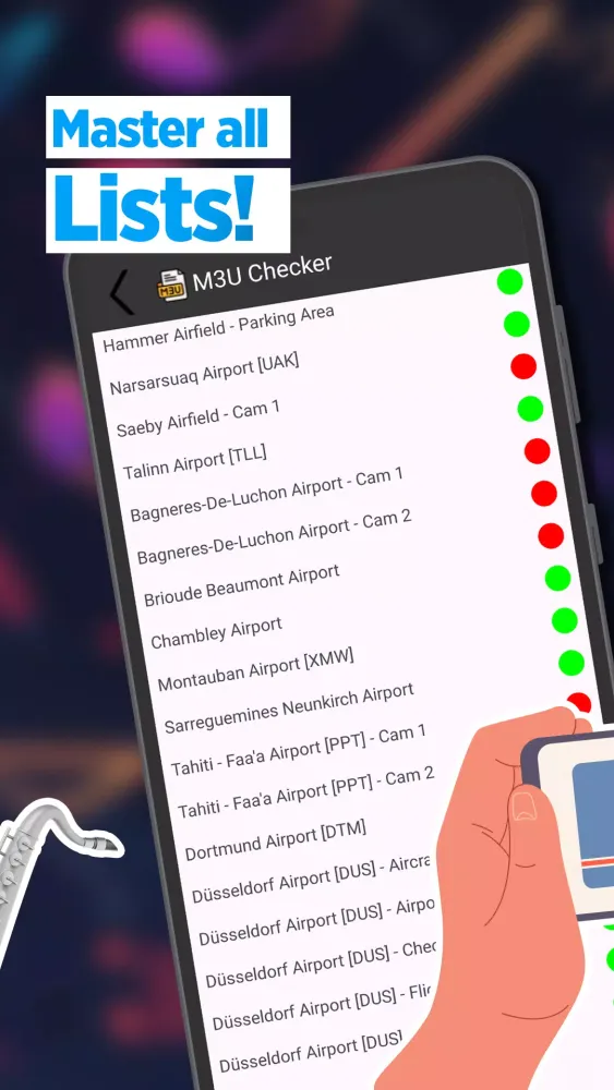 M3U Player: Edit, Test & Check Screenshots