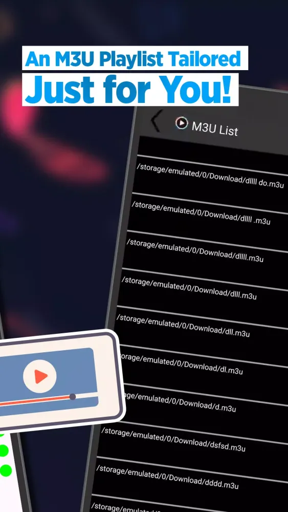 M3U Player: Edit, Test & Check Screenshots