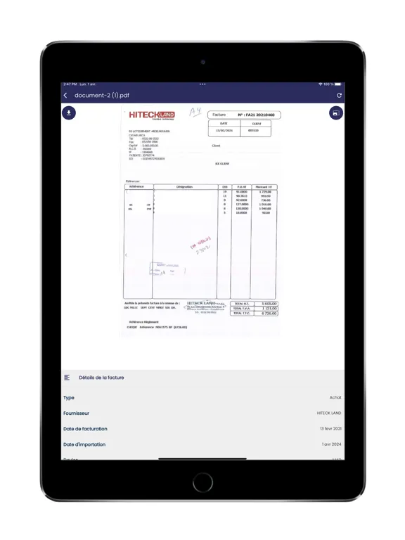 Capturas de tela do BTCONSEIL iPad 