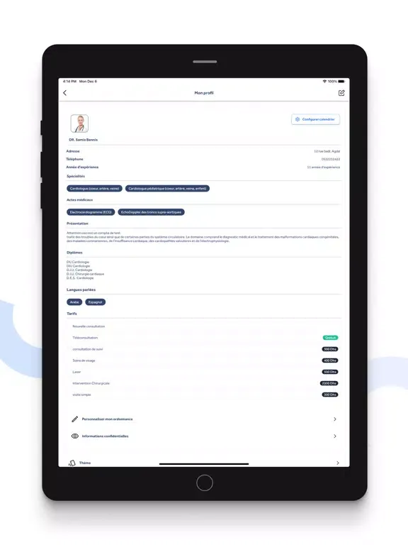 dokPro - application Médecins iPad  スクリーンショット