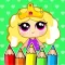 Glitter Dolls coloring book