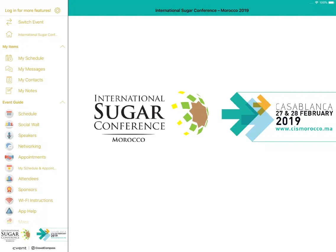 ภาพหน้าจอของ International Sugar Conference iPad 