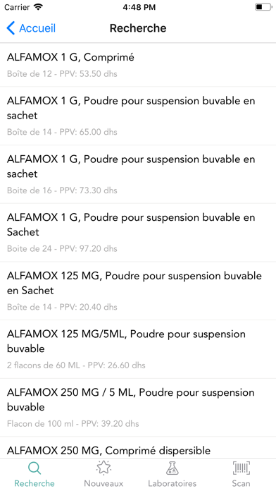Captures d'écran de Médicaments au Maroc