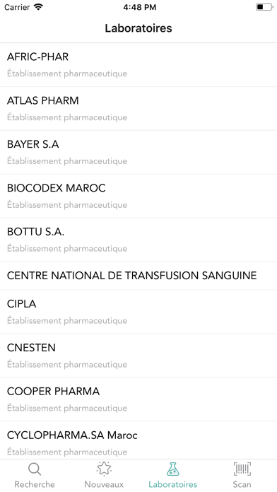 Captures d'écran de Médicaments au Maroc