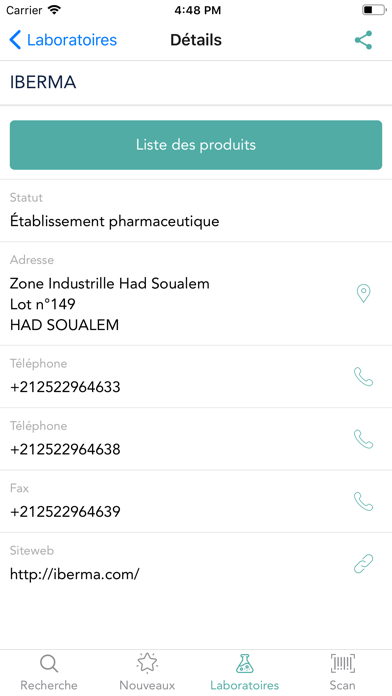 Captures d'écran de Médicaments au Maroc