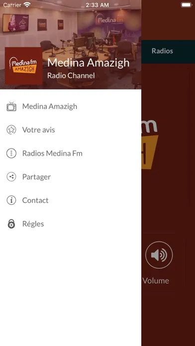 Ảnh chụp màn hình của Radio Medina Amazigh