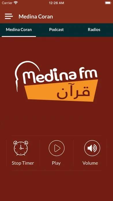 Capturas de tela do Radio Medina Coran