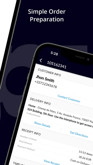 ภาพหน้าจอของ Suppy Order Manager