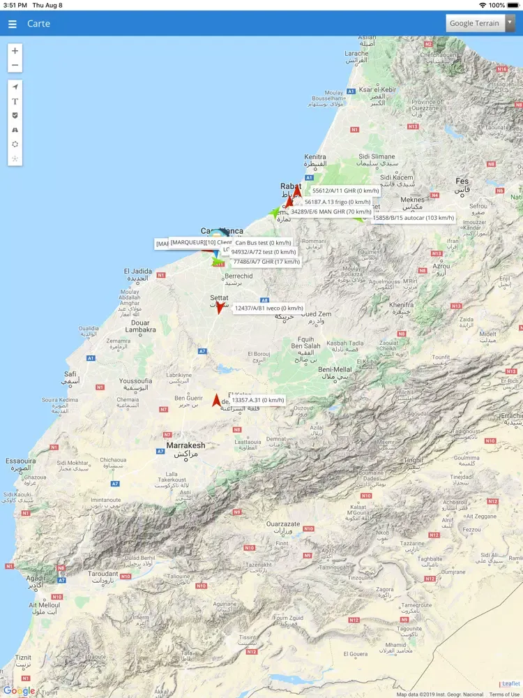 Zrzuty ekranu GPS-Tracks Maroc iPad 