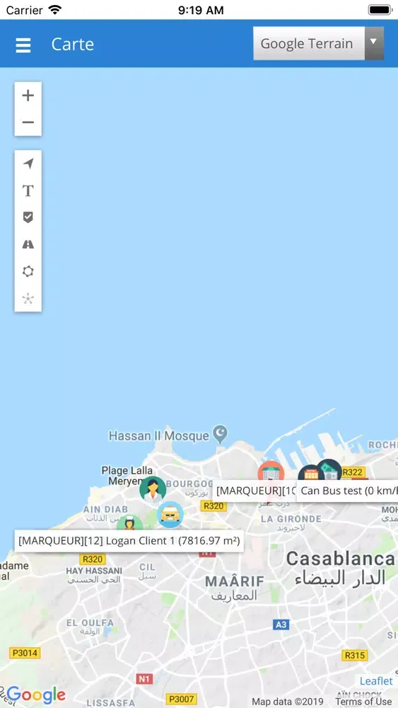 Zrzuty ekranu GPS-Tracks Maroc