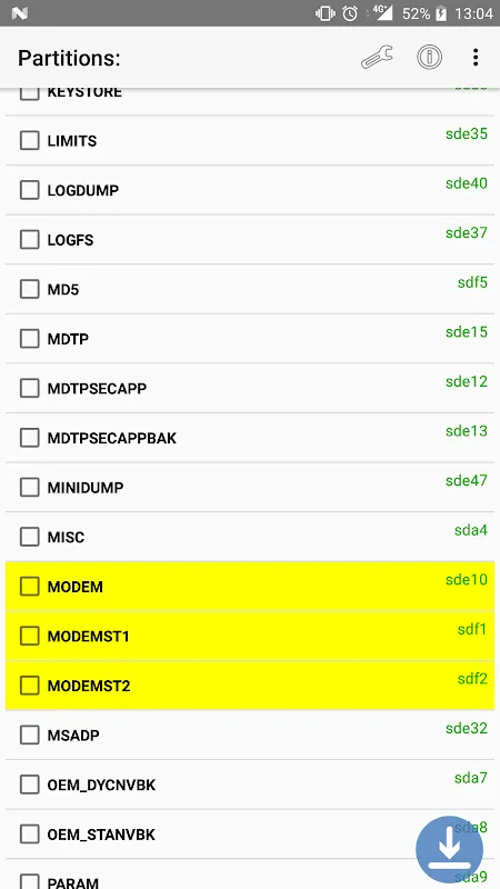 Partitions Backup سکرین شاٹس