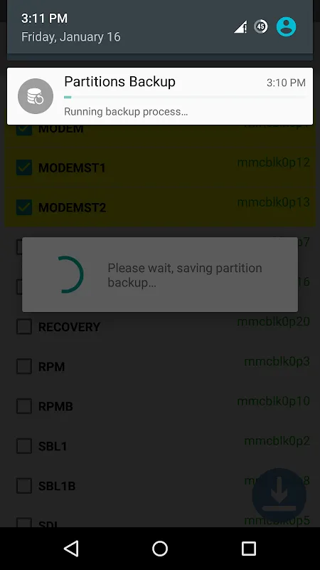 Partitions Backup سکرین شاٹس