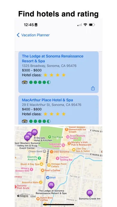 Vacation: Plan with AI Screenshots
