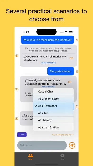 Spanish Chat Screenshots