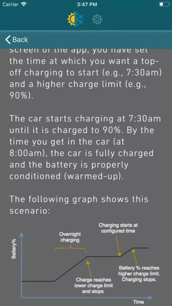 Tangkapan skrin Smart Battery Prep: For Tesla