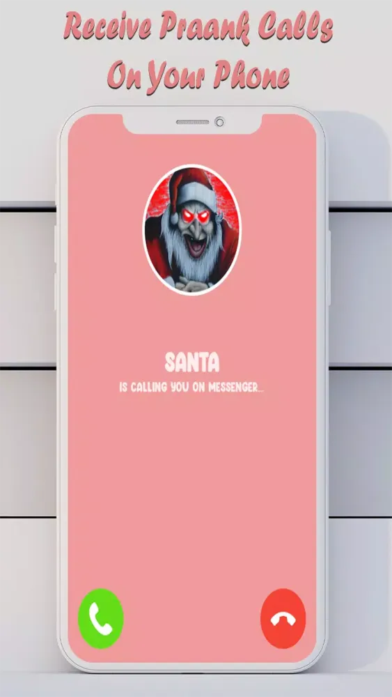 Screenshot di scary Santa: video call prank