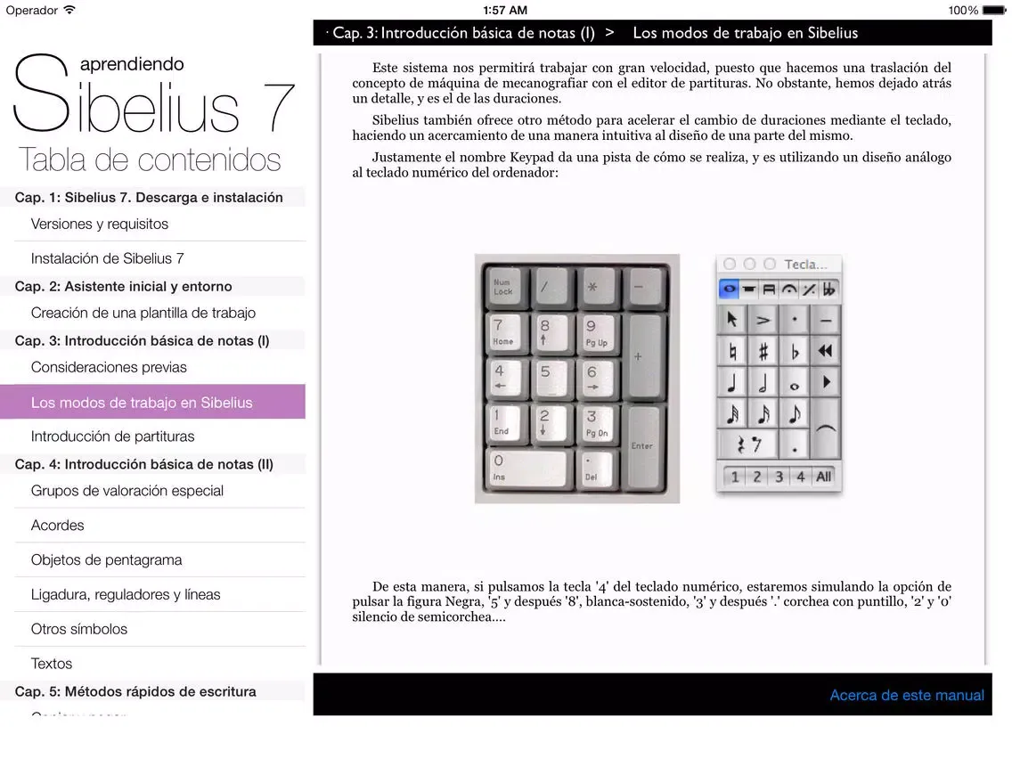 Aprendiendo Sibelius 7 iPad  Screenshots