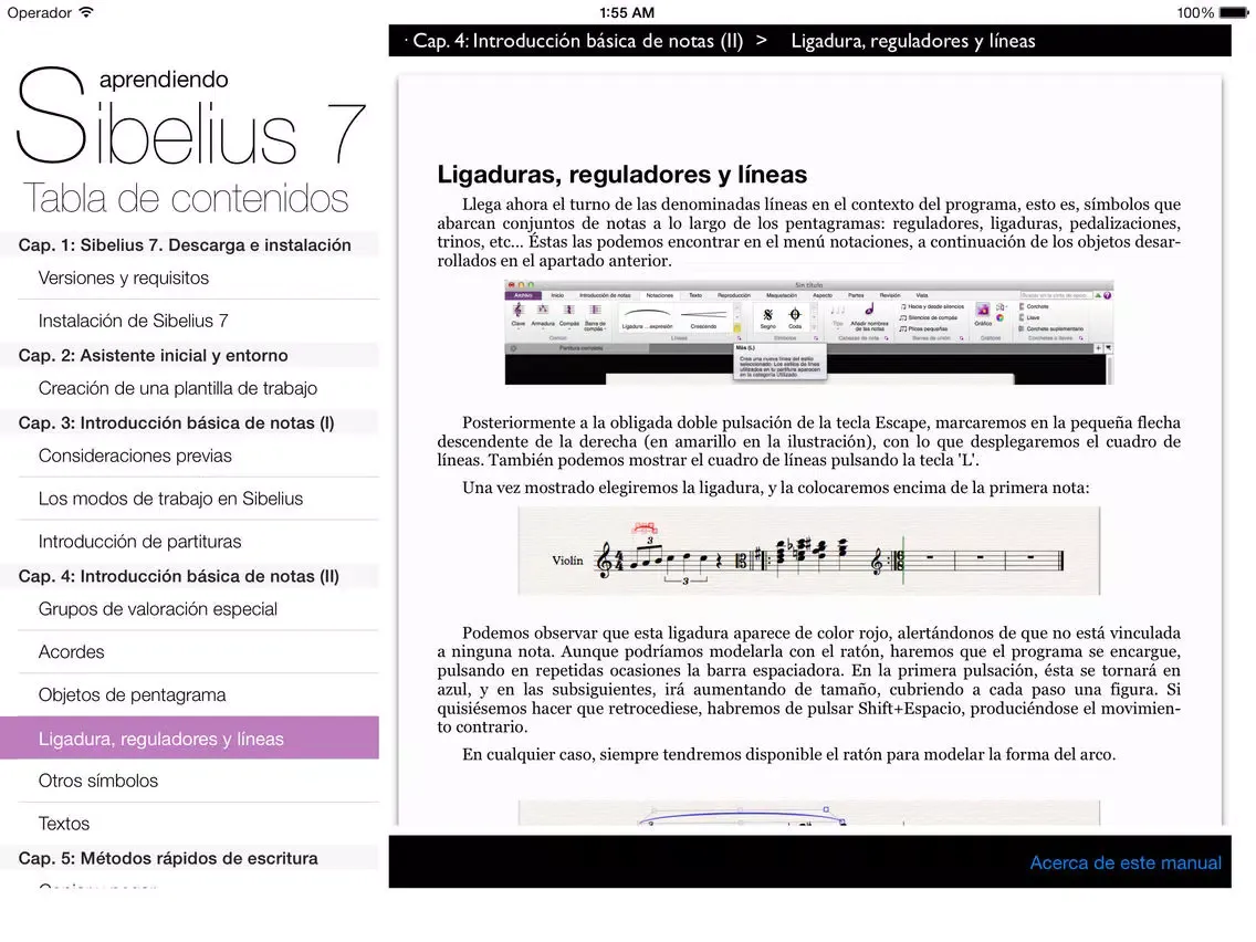 Aprendiendo Sibelius 7 iPad  Screenshots