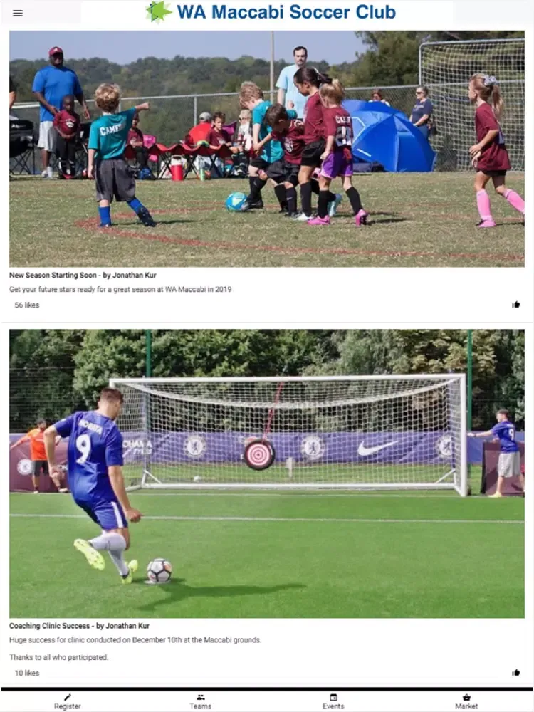 WA Maccabi Soccer Club iPad  Screenshots