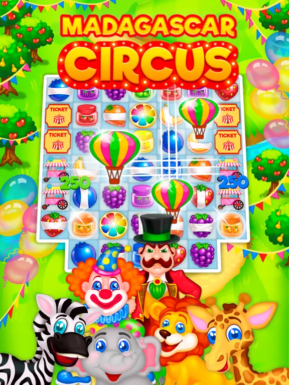 Madagascar Circus: Match 3 iPad  Ekran Görüntüleri