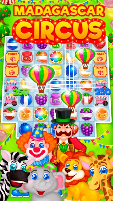 Madagascar Circus: Match 3 Ekran Görüntüleri