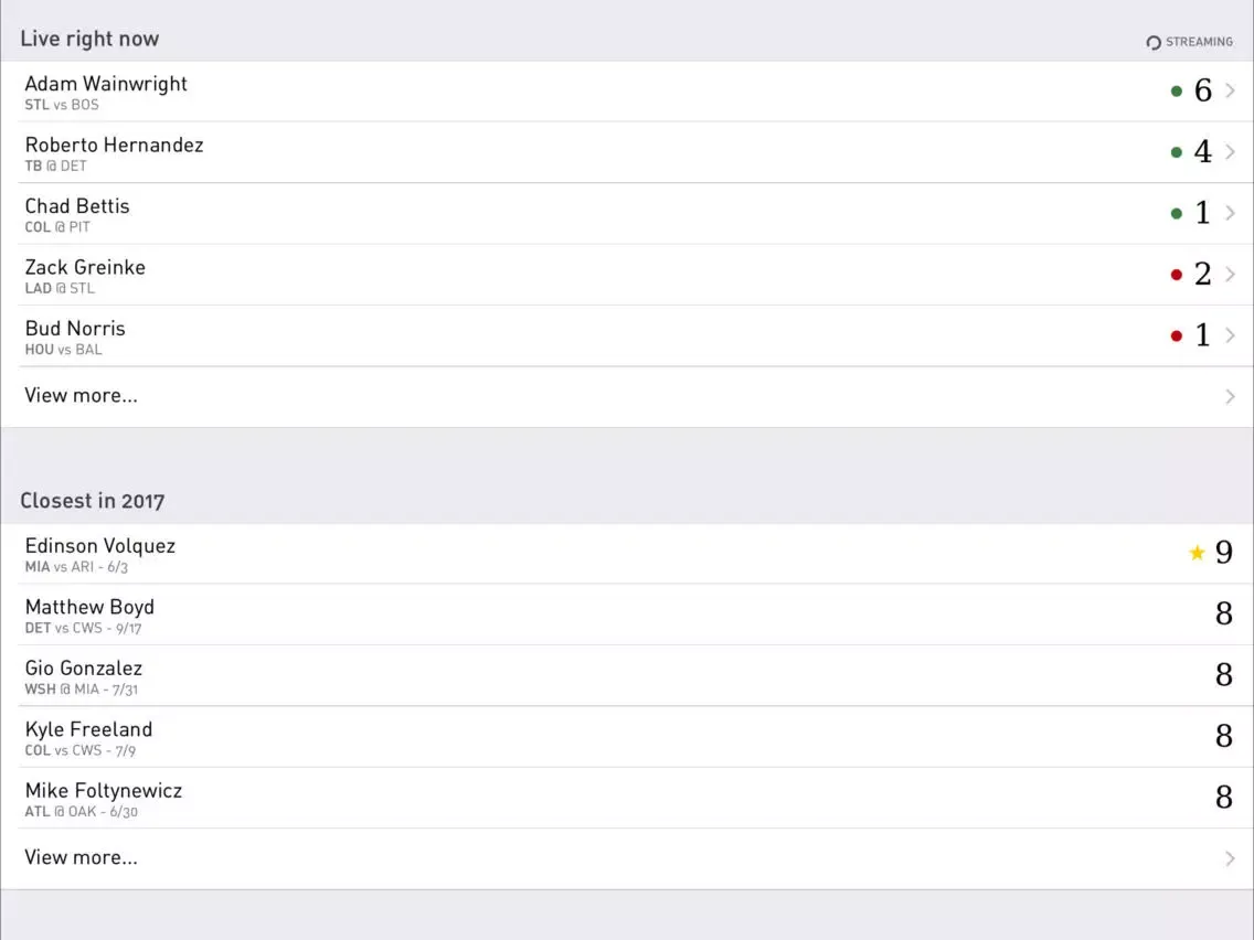 Capturas de pantalla de No-Hitter Alerts iPad 