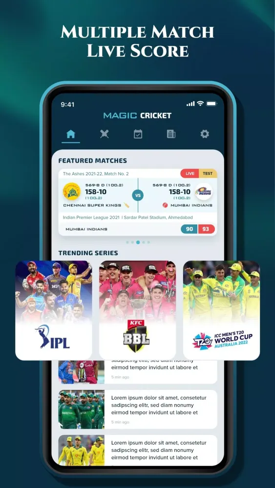 Zrzuty ekranu Magic Cricket Live Line