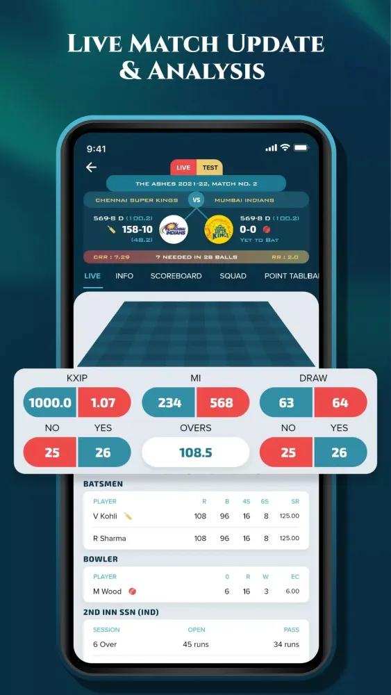 Zrzuty ekranu Magic Cricket Live Line