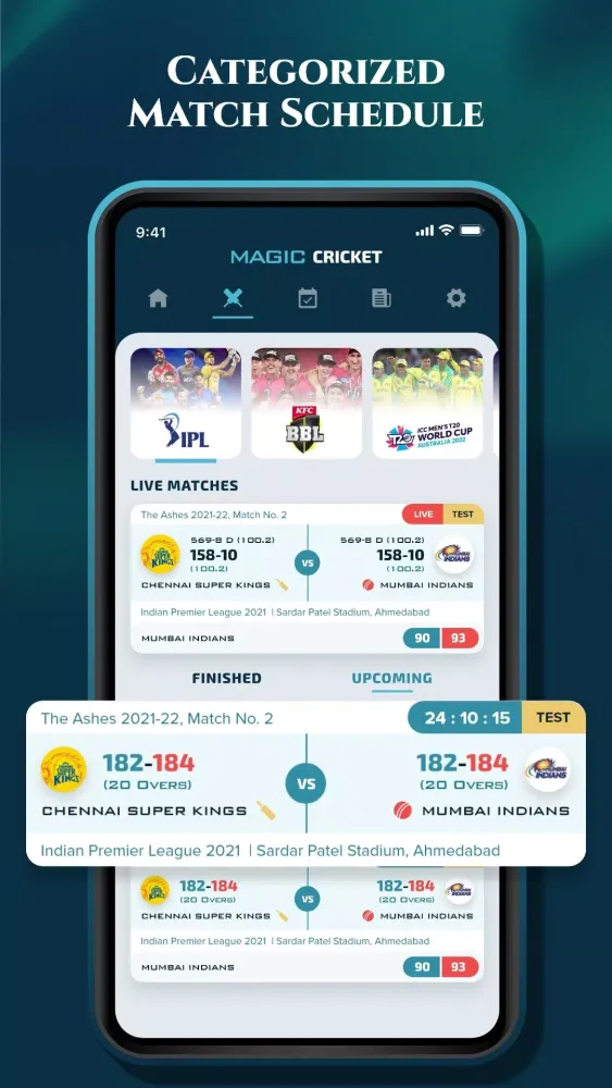 Zrzuty ekranu Magic Cricket Live Line
