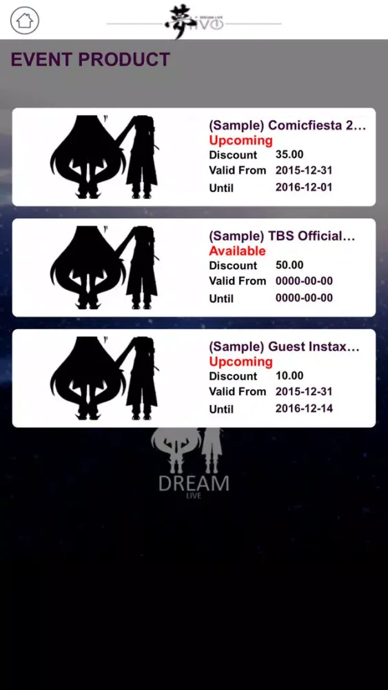 Ảnh chụp màn hình của Dream Live