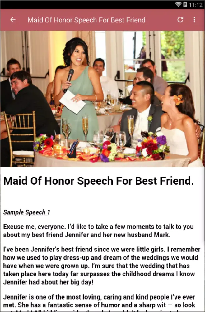 MAID OF HONOR SPEECHES Screenshots