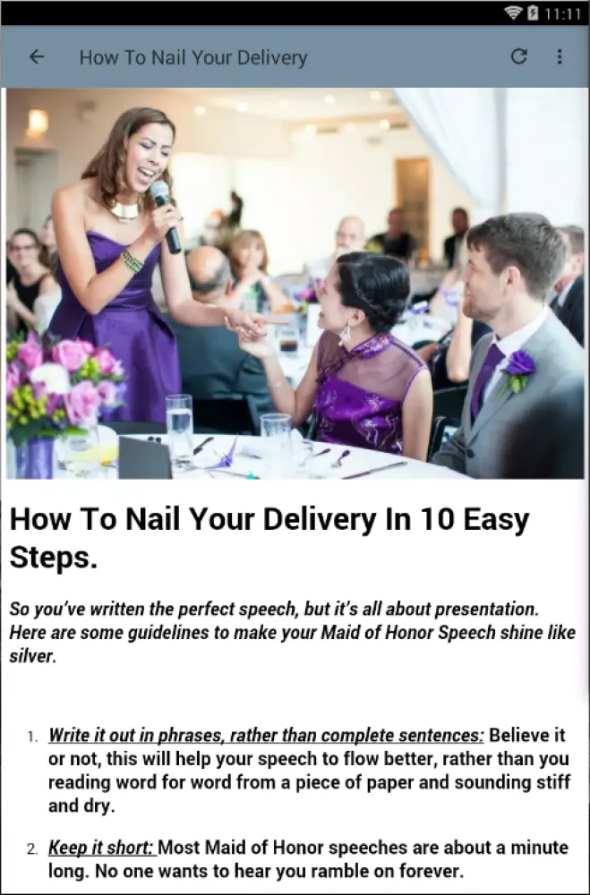 MAID OF HONOR SPEECHES Screenshots