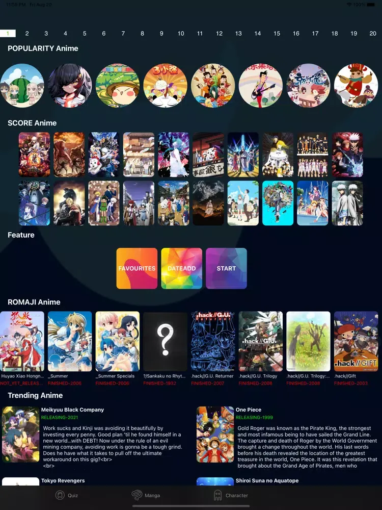 Katsu Anime Manga Orion Quiz iPad 應用截圖