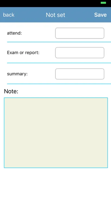 Timetable for making notes Screenshots