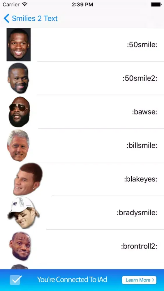 Smilie 2 Text Screenshots