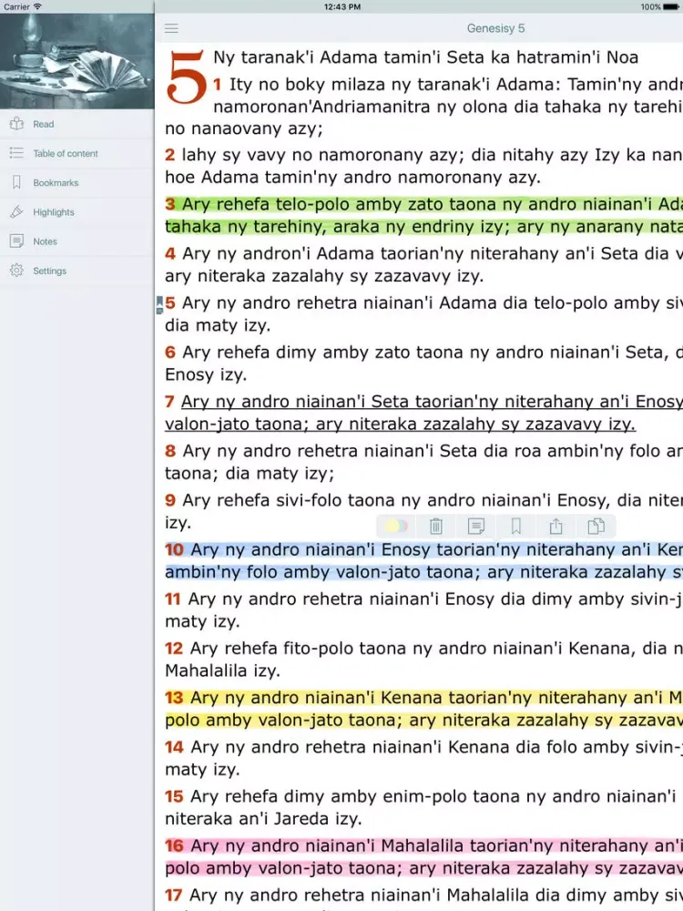 Скриншоты Baiboly (Malagasy Holy Bible) iPad 