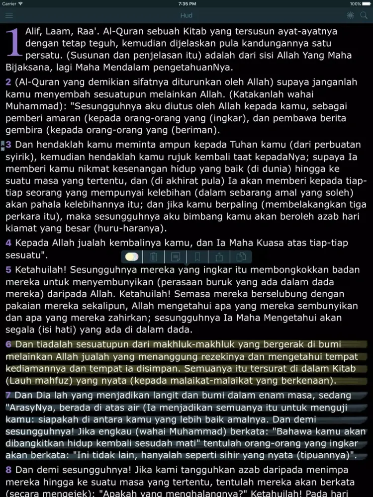 Captures d'écran de Al-Quran dalam Bahasa Melayu (Quran in Malay) iPad 